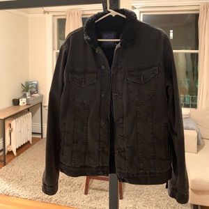 Black denim jacket